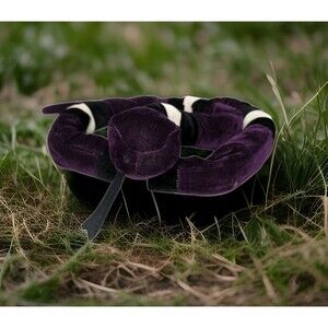 BJ TOY 84” Plush Snake Stuffed Purple Black White Striped Velvet Toy Coral